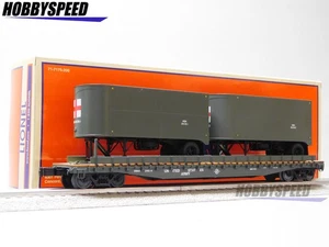 LIONEL US ARMY TOFC FLATCAR #39514 W/2 TRAILERS O GAUGE flat train 2526360 NEW - Picture 1 of 10