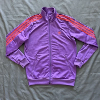 Jaqueta Adidas Firebird Track Top XL listra roxa e vermelha/laranja cor rara - Imagem 1 de 4