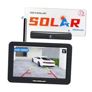 Rückfahrkamera, Solar Funk Rückfahrkamera mit 5" 1080P Monitor, KFZ - Bild 1 von 8