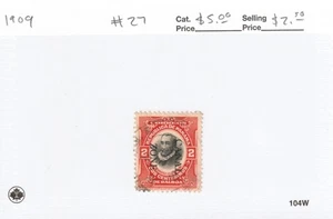 Panama / Canal Zone #27 2c Vermilion & Black "Fernández de Córdoba" Used 1909 - Picture 1 of 1