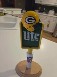 Vintage GREEN BAY PACKERS NFL Football Miller Lite Beer Tap Handle Goal Posts!!! - Picture 1 of 9