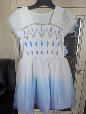 New Disney Frozen Elsa Dress, Size Large, 10-12, Sparkle, Blue, Purple, White - Image 1 of 4