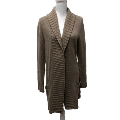 Sutton Studio Cashmere Cardigan Sweater Jumper Womens Large Beige Mid Length - Image 1 of 4