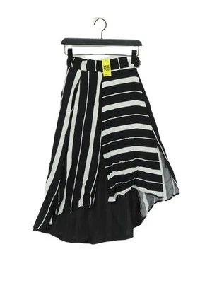 Coast Women's Midi Skirt UK 6 Black Striped Viscose with Polyester Midi A-Line - Image 1 of 4