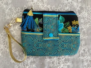 Kleine Clutch GELDBÖRSE Armband *100% HANDARBEIT* Tasche, Reißverschluss, Geldbeutel - Bild 1 von 5