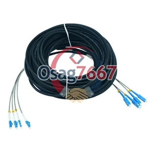 10M Field Outdoor Cable LC-SC UPC 4 Strand 9/125 SingleMode Fiber Patch Cord - Picture 1 of 1