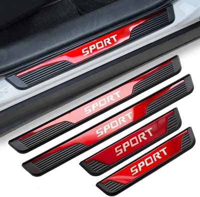 Protector de placa de desgaste de umbral de puerta para Chevrolet Traverse Sport acero inoxidable 4 piezas Foto 1 de 4