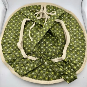 Handgefertigte grüne gesteppte Kasserolle Kuchen Träger Tragetasche mit 2 Griffen 14 Zoll - Bild 1 von 9