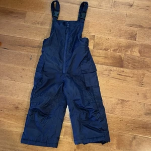 Rothschild Toddler Black Unisex Snow Bib Coveralls Zip Up Pockets Size 2T - Picture 1 of 4