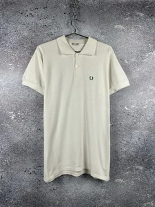 Polo uomo Fred Perry vintage anni 60 60 bianca taglia 42 M-L Inghilterra - Foto 1 di 19