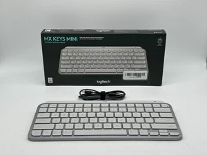 Logitech MX Keys Mini Minimalist Wireless Illuminated Keyboard - Pale Gray - Picture 1 of 3