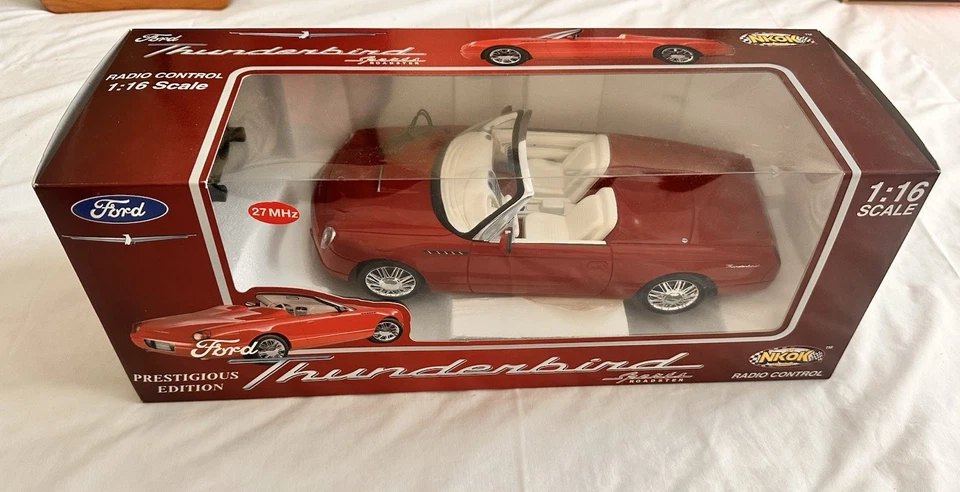 VTG 2001 NKOK 1:16 Ford Thunderbird Red Sports Roadster Radio Control  Sealed - Image 1 of 4