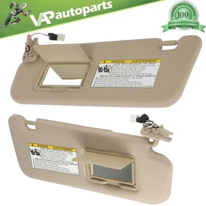 L+R Side Tan Left Sun Visor Fits 2005-2008 Hyundai Sonata Driver Passenger Side - Picture 1 of 10