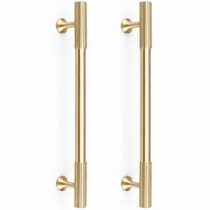 RZDEAL 4pcs Solid Brass Gold Cabinet Pulls, 6-1/4-Inch Hole Centers for Kitch... - Picture 1 of 8