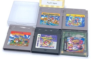 Super Mario Land 1 2 3 Wario Land 1 2 3 Set of 5 Game Boy GB Japanese Cleaned - Picture 1 of 14
