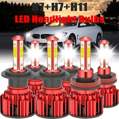 Para BMW 328i 2007-2016 6x Bombillas Faros LED Luces Altas/Bajas + Faros Antiniebla 6000K Foto 1 de 4