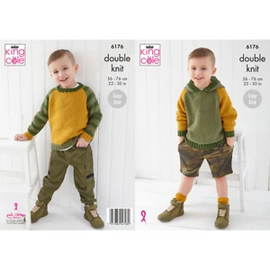 King Cole Knitting Pattern Sweater and Hoodie Knitted In King Cole Cherished DK  - Picture 1 of 2