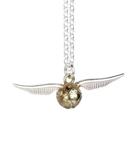 Harry Potter Official Golden Snitch Sterling Silver & Crystal Necklace Pendant - Picture 1 of 5