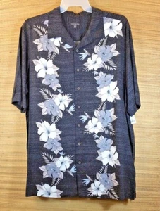 George Herren Hemden Big & Tall Hawaii Blumen Kurzarm Schwarz Gr. XLT 46-48 - Bild 1 von 5