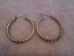 Vintage Sterling Silber 925 Creolen mit Schnappverschluss 5,4 g - Bild 1 von 3