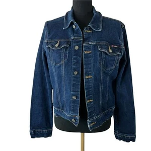 Vintage Bongo Damen Knopfleiste Trucker Denim Jeansjacke Größe Large - Bild 1 von 8