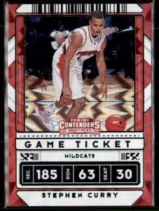 2020 Panini Contenders Draft Picks #1b Stephen Curry Game Ticket Green Explosion