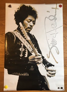 Jimi Hendrix schwarz-weiß gerolltes Musikposter 24" x 36" #9089 - Bild 1 von 6