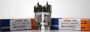 EF80 SIEMENS made in Germany Amplitrex Tested QTY 2Pcs - Picture 1 of 18