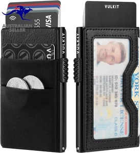 Minimalist Wallet with ID Window & EDC Pocket Pop up Card Holder RFID Blocking S - Picture 1 of 12
