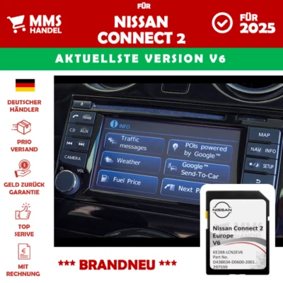 NEU für Nissan Connect 2 V6 (LCN2) EUROPA + UK Navigation SD-Karte - 2025 - Bild 1 von 3
