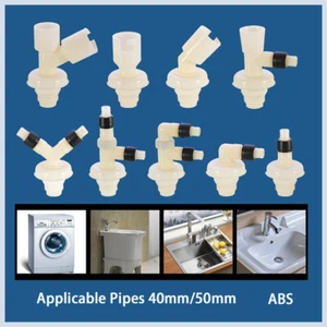 ABS Ablaufschlauch Verbinder Adapter Stachel Rückschlagventil für Waschen Küche Becken - Bild 1 von 17