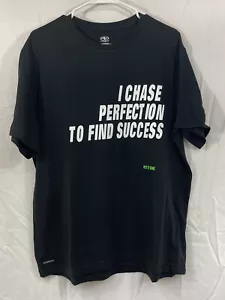 Unisex Graphic T-Shirt Black Size L - I Chase Perfection To Find Success - Picture 1 of 3