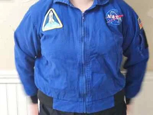 Youth NASA Flight Jacket Alpha Industries Authentic Apparel Space Shuttle SZ 8 - Picture 1 of 7