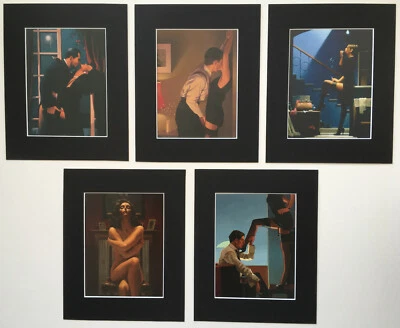 'The Erotic Selection' Jack Vettriano Conjunto de 5 Estampas Artísticas Montadas EDIÇÃO PRETA - Imagem 1 de 4