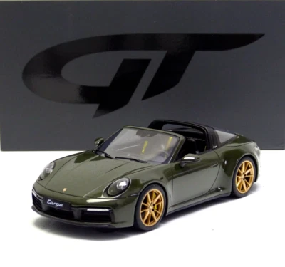Porsche 911 (992) Targa 4S Anno 2020 Nero-Olive / Verde 1:18 GT438 GT SPIRIT - Immagine 1 di 4