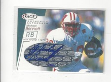 2001 SAGE Platinum #A6 Michael Bennett AUTOGRAPH Vikings Wisconsin /50