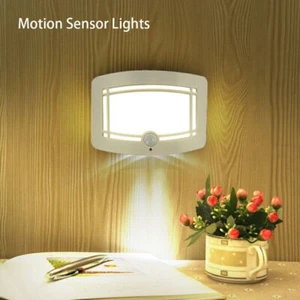 LED drahtlose Nachtleuchte Wandleuchte mit batteriebetriebene/Bewegungsmelder - Bild 1 von 10