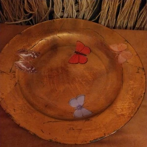 GOLD SCHMETTERLING PLATTE VON DESIGNER MARISA OSORIO FARINHA SIECLE, FRANKREICH - Bild 1 von 5