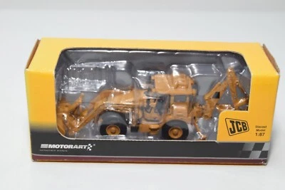 B68 1:87 MOTORART 13477 JCB HMEE TERNA PALA GRU GIALLO MIB 2 - Immagine 1 di 4