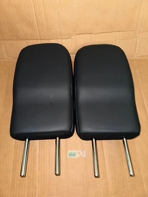 PAIR 2024 2025 Headrest Mitsubishi Outlander Rear Third 3rd Row BLACK LEATHER - Image 1 of 4