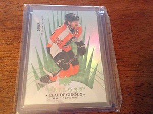 14-15 2014-15 UPPER DECK TRILOGY CLAUDE GIROUX RADIANT GREEN 01/58 12 FLYER