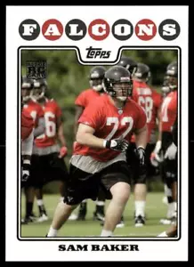 Sam Baker 2008 Topps #388 Atlanta Falcons RC USC - Bild 1 von 2
