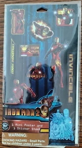 12 pegatinas y mini póster de Marvel Ironman - nuevos - Imagen 1 de 2
