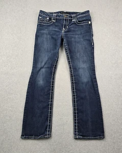 Big Star Miki Jeans Damen 29 Bootcut Low Rise Western bestickt blau Denim - Bild 1 von 16