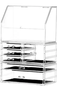 acrylic Clear Cosmetic Makeup Organizer With 6 Drawers - Make Up & Skincare - Picture 1 of 5