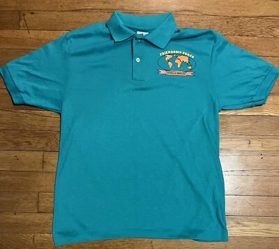 Camisa Polo DE COLECCIÓN Friendship Force Kentucky Para Hombre Azul Medio Años 90 Foto 1 de 4
