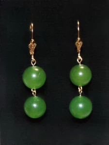 Nephrit Jade Ohrringe Nachlass Lot Schmuck - Bild 1 von 6