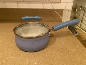 Paula Deen Blue Purple 1 Quart Pot & Lid Non-Stick Pot & Glass Lid - Picture 1 of 4
