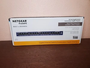 NETGEAR GS116 Prosafe 16-Port Gigabit Switch 10/100/1000 - New In Box! - Picture 1 of 10