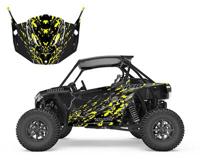 2013 2018 Polaris RZR 1000 XP TURBO graphic decal kit 24 mil Black Camo 1901 - Image 1 of 4